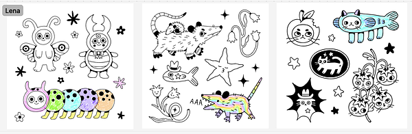 Lena's coloring pages Coloring pages colored in